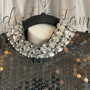 A RARE  FIND!!! Vintage Lime Nite Sequence Gem Dress.  Great condition!!!